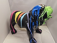 Paintsplash bulldog sculptuur xxl formaat - afbeelding 2 van  8