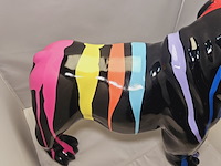 Paintsplash bulldog sculptuur xxl formaat - afbeelding 6 van  8
