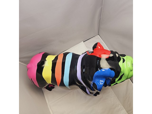 Paintsplash bulldog sculptuur xxl formaat - afbeelding 8 van  8