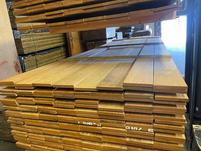 Pakoeli planken geschaafd 3500x140x16mm (80x) - afbeelding 1 van  3