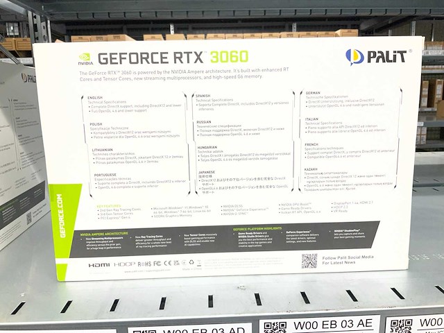 Palit geforce rtx 3060 videokaart - afbeelding 2 van  6