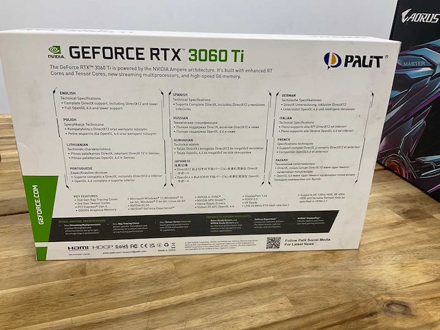 Palit nvidia geforce rtx 3060 ti videokaart - afbeelding 2 van  4