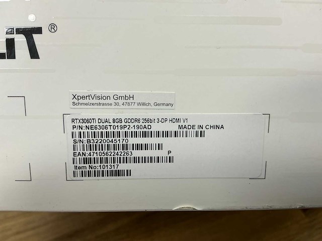 Palit nvidia geforce rtx 3060 ti videokaart - afbeelding 4 van  4