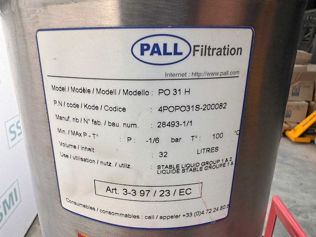 Pall filtratie - po 31 h - mobiel zakfilter - afbeelding 8 van  12