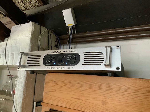 Palladium 500 vintage high power stereo amplifier versterker met dap audio imix 7.3 mixpaneel - afbeelding 6 van  6