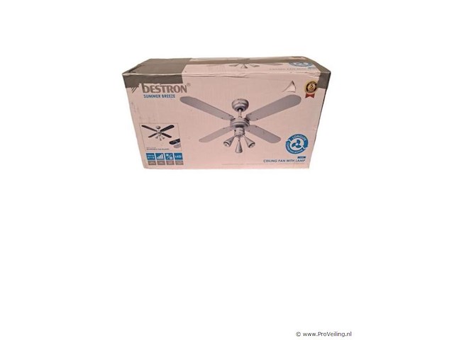 Pallet ±40x bestron plafondventilator met verlichting – retourgoederen - afbeelding 1 van  2