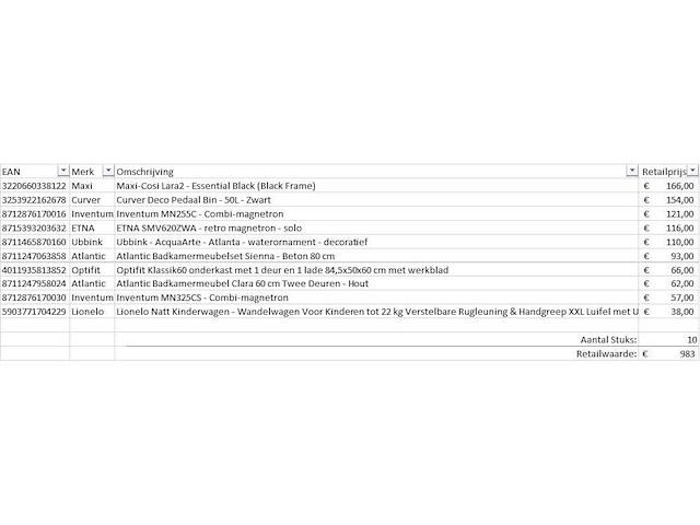 Pallet a-merk retourgoederen - 10 items - afbeelding 6 van  7