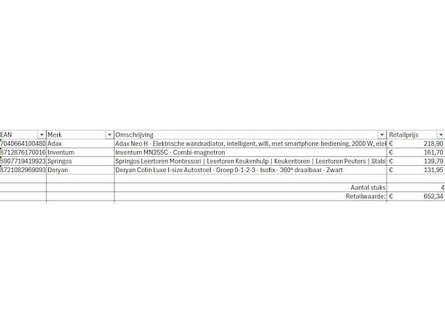 Pallet a-merk retourgoederen - items - afbeelding 3 van  4