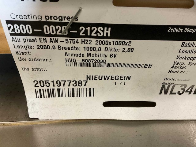 Pallet aluminium platen (5x) - afbeelding 7 van  8