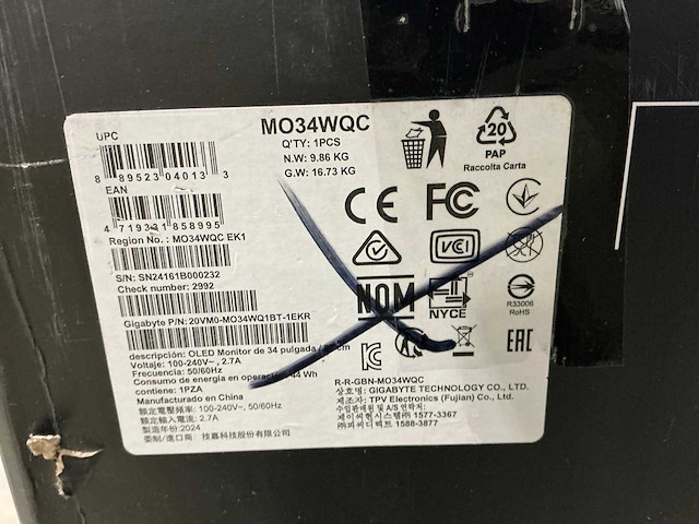Pallet aoc pc schermen / monitors (10x) - afbeelding 7 van  8