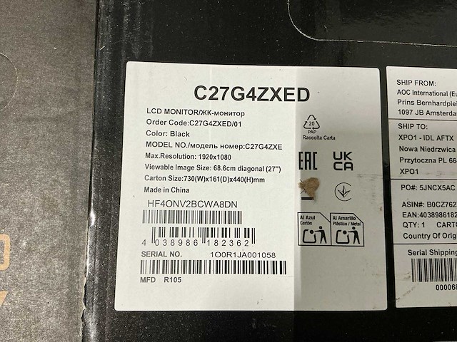 Pallet aoc pc schermen / monitors (12x) - afbeelding 8 van  8