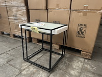 Pallet bijzettafels metaal, glas (8x set van 2) crate & cargo - afbeelding 2 van  8
