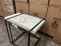 Pallet bijzettafels metaal, glas (8x set van 2) crate & cargo - afbeelding 4 van  8