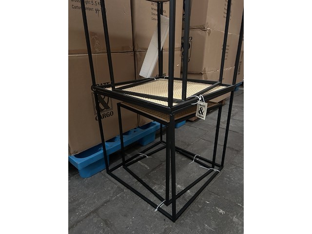 Pallet bijzettafels rotan (14x set van 2) crate & cargo - afbeelding 2 van  10