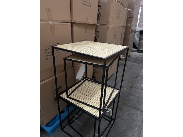 Pallet bijzettafels rotan (14x set van 2) crate & cargo - afbeelding 7 van  10