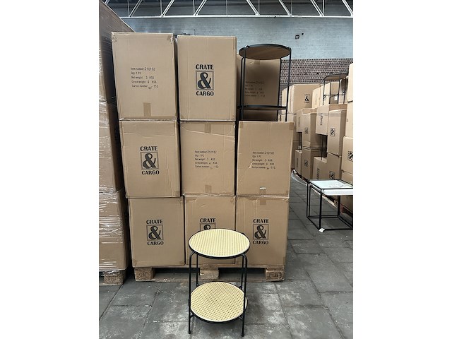 Pallet bijzettafels rotan (18x) crate & cargo - afbeelding 1 van  7