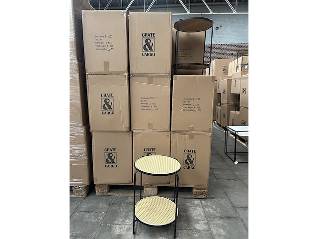 Pallet bijzettafels rotan (18x) crate & cargo - afbeelding 1 van  6