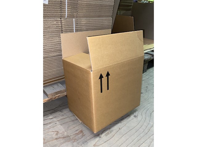 Pallet ca. 360 verzenddozen 30x23x27cm dubbelgolf, bruin - afbeelding 2 van  3