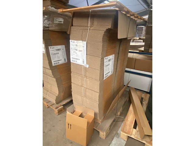 Pallet ca. 360 verzenddozen 30x23x27cm dubbelgolf, bruin - afbeelding 1 van  4