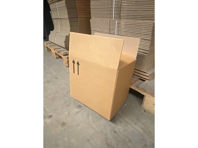 Pallet ca. 360 verzenddozen 30x23x27cm dubbelgolf, bruin - afbeelding 2 van  4