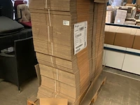 Pallet ca. 360 verzenddozen, dubbelgolf, bruin, 30x23x27cm