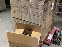 Pallet ca.100 verzenddozen 59x39x18cm dubbelgolf, bruin - afbeelding 1 van  3