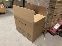 Pallet ca.100 verzenddozen 59x39x18cm dubbelgolf, bruin - afbeelding 2 van  3