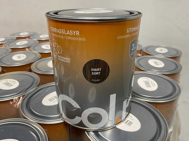 Pallet col.r houtbeits transparant/zwart - 426 liter - afbeelding 3 van  10