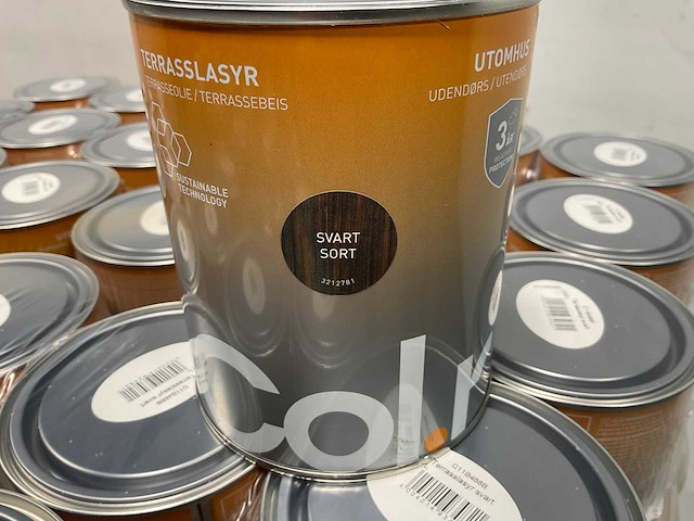 Pallet col.r houtbeits transparant/zwart - 426 liter - afbeelding 4 van  10