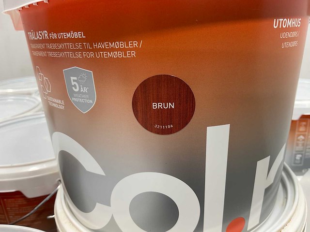 Pallet col.r houtbeits tuinmeubelen transparant/bruin - 282 liter - afbeelding 4 van  10