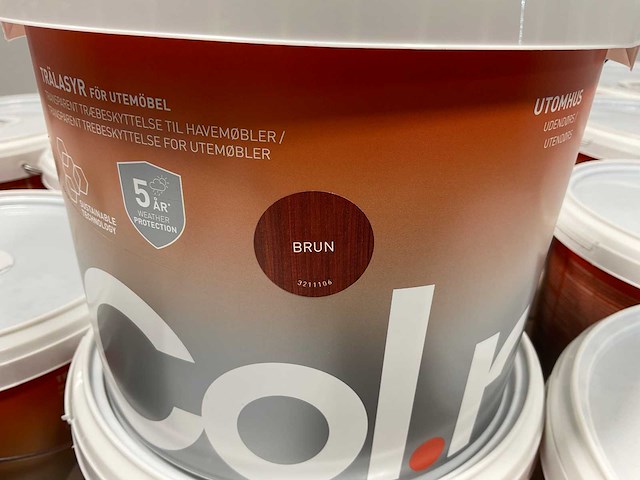 Pallet col.r houtbeits tuinmeubelen transparant/bruin - 498 liter - afbeelding 4 van  10