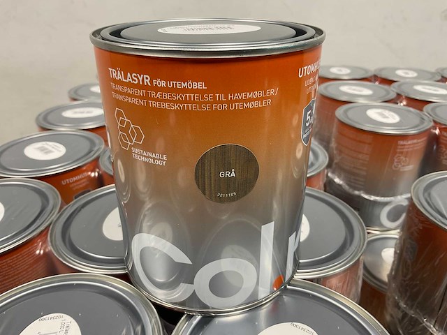 Pallet col.r houtbeits tuinmeubelen transparant/grijs - 423 liter - afbeelding 4 van  11