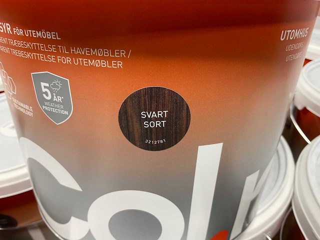 Pallet col.r houtbeits tuinmeubelen transparant/zwart - 504 liter - afbeelding 4 van  10