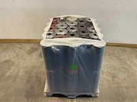 Pallet dakleer met zwarte/rode leislag