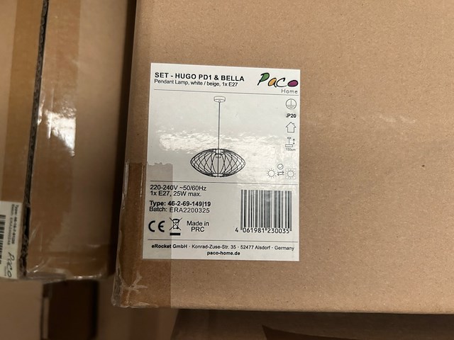Pallet design verlichting ca. 14x paco home - afbeelding 6 van  10