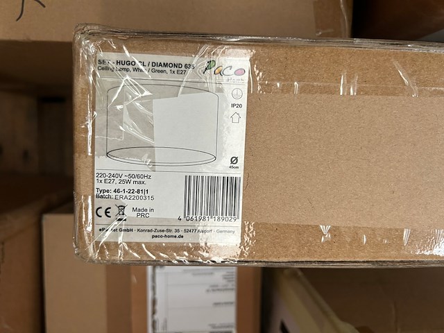 Pallet design verlichting ca. 14x paco home - afbeelding 9 van  10