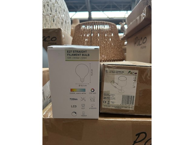 Pallet design verlichting ca. 23x paco home - afbeelding 6 van  10