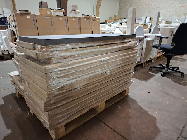 Pallet diverse topbladen voor badmeubels antraciet/betongrijs - afbeelding 4 van  9