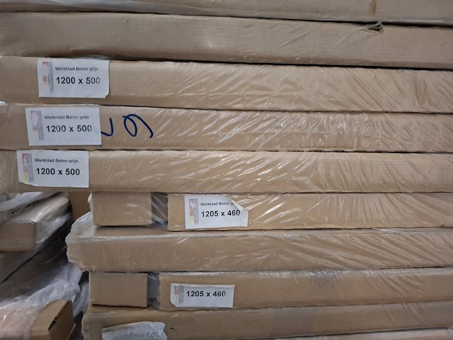 Pallet diverse topbladen voor badmeubels antraciet/betongrijs - afbeelding 9 van  9