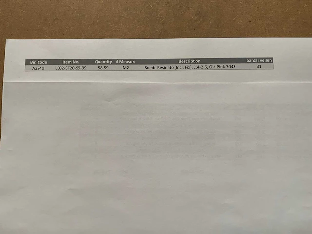 Pallet diverse vellen splitleer (1x)totaal: 58,29 m2 - afbeelding 3 van  3