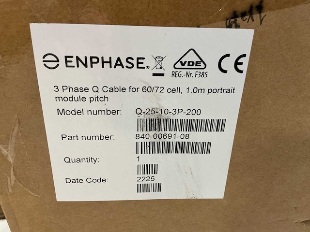 Pallet enphase q cable 3-fase aansluitkabel omvormer (2x) - afbeelding 7 van  8