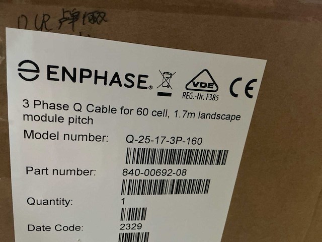 Pallet enphase q cable 3-fase aansluitkabel omvormer (2x) - afbeelding 8 van  8