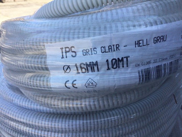 Pallet flexibele elektriciteits buizen ips, 16mm, grijs - afbeelding 3 van  3