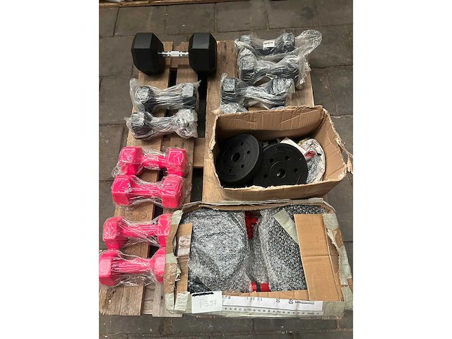 Pallet halterschijven en dumbbells - afbeelding 1 van  8