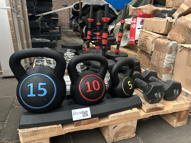Pallet halterschijven, kettlebells en dumbbells - afbeelding 5 van  5