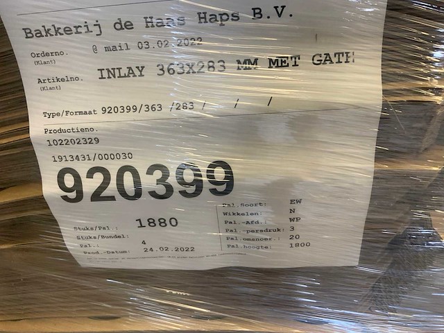 Pallet kartonnen dozen (2x) - afbeelding 3 van  3