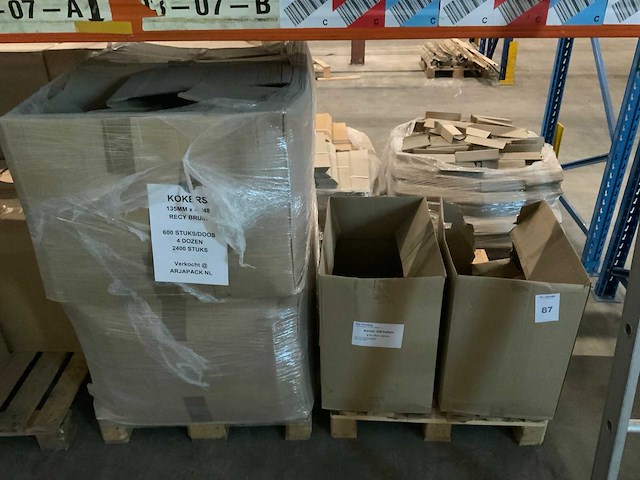 Pallet kartonnen kokers (15x) - afbeelding 2 van  9