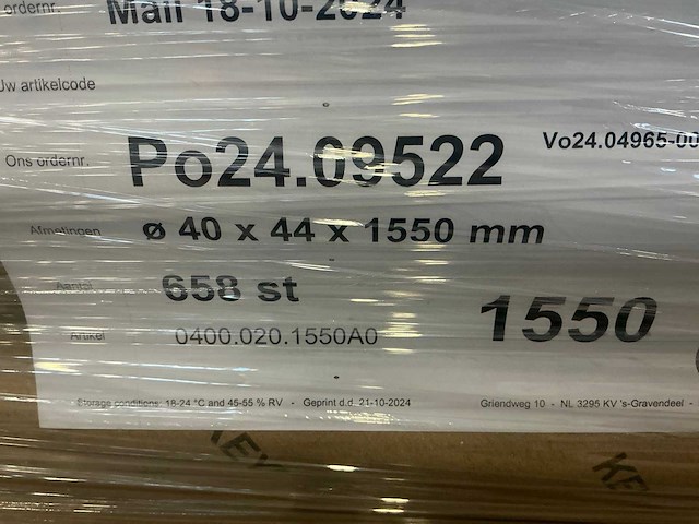 Pallet kartonnen kokers (5x) - afbeelding 7 van  7