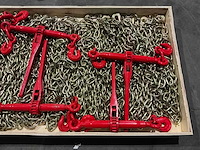Pallet met 5x ratelspanner en 10x transportketting (2,45 ton) - afbeelding 2 van  2