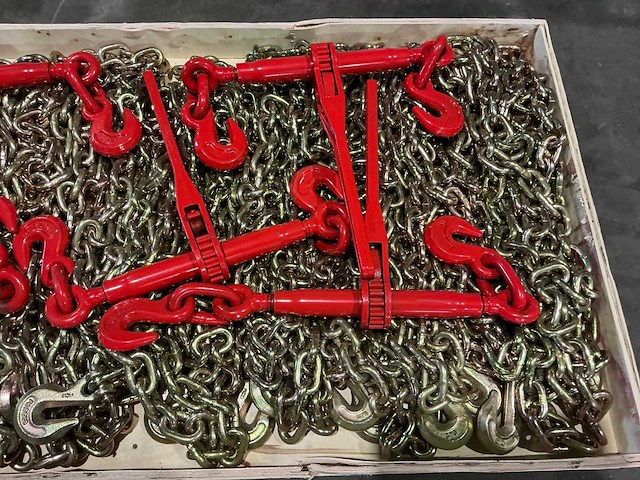 Pallet met 5x ratelspanner en 10x transportketting (4,17 ton) - afbeelding 4 van  4